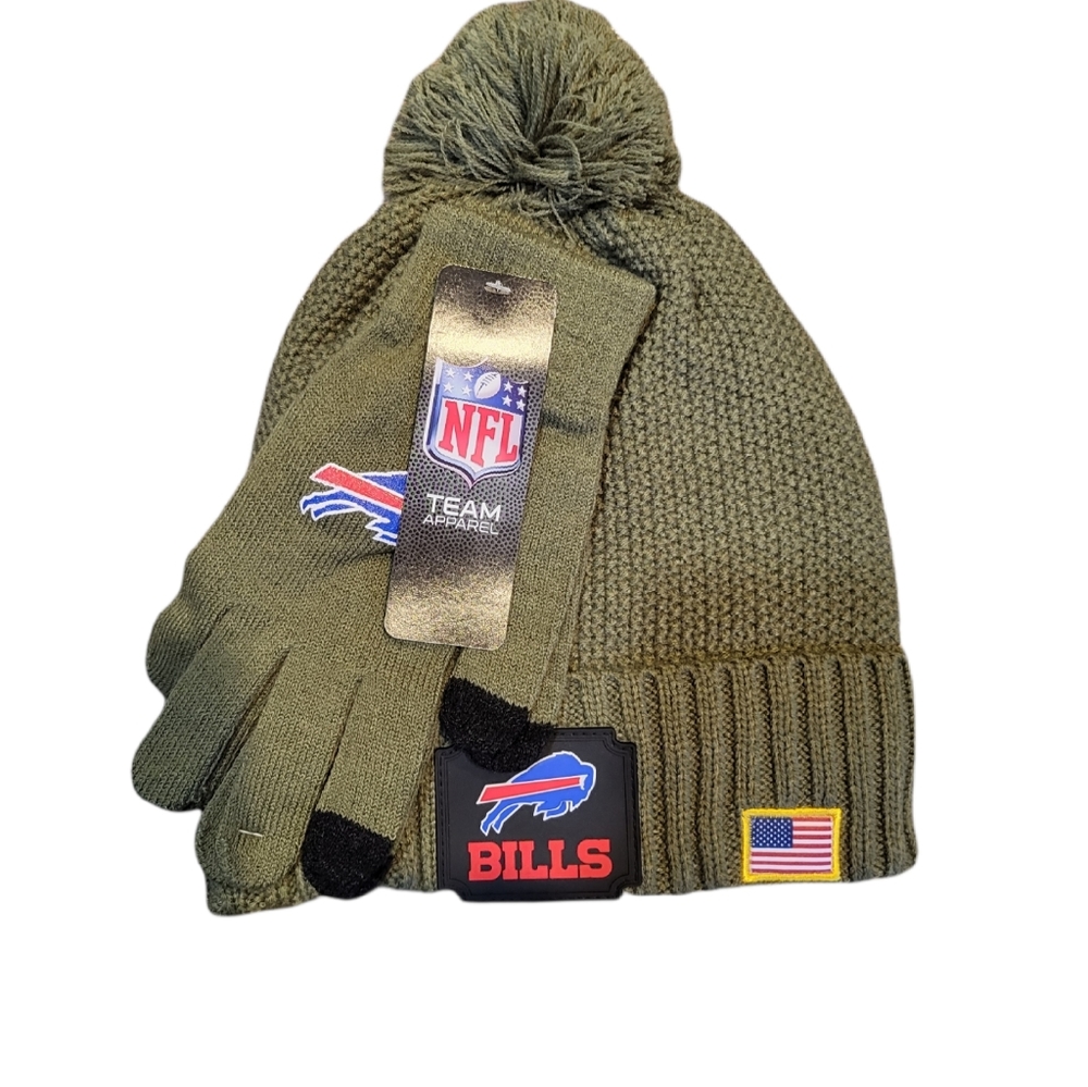 Bills Salute to Service Beanie & Glove set